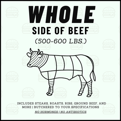 3S Cattle CO. Whole Side of Beef Product Information